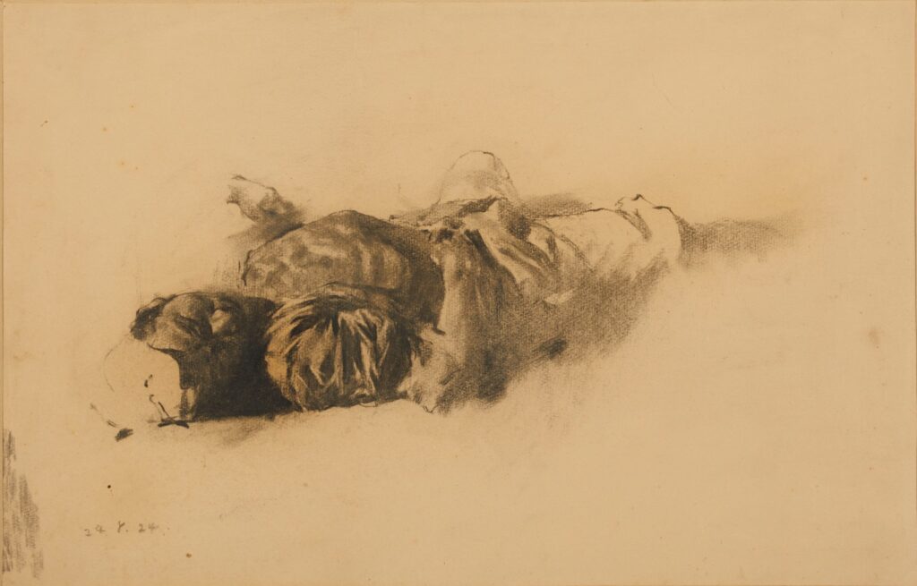 作品画像：地下道の眠り