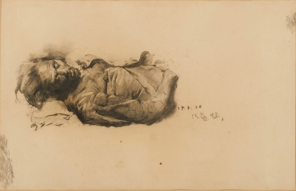 作品画像：地下道の眠り