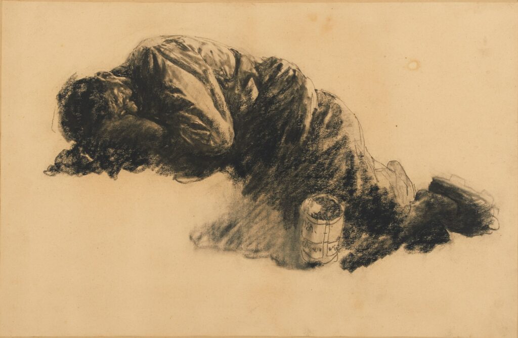 作品画像：地下道の眠り