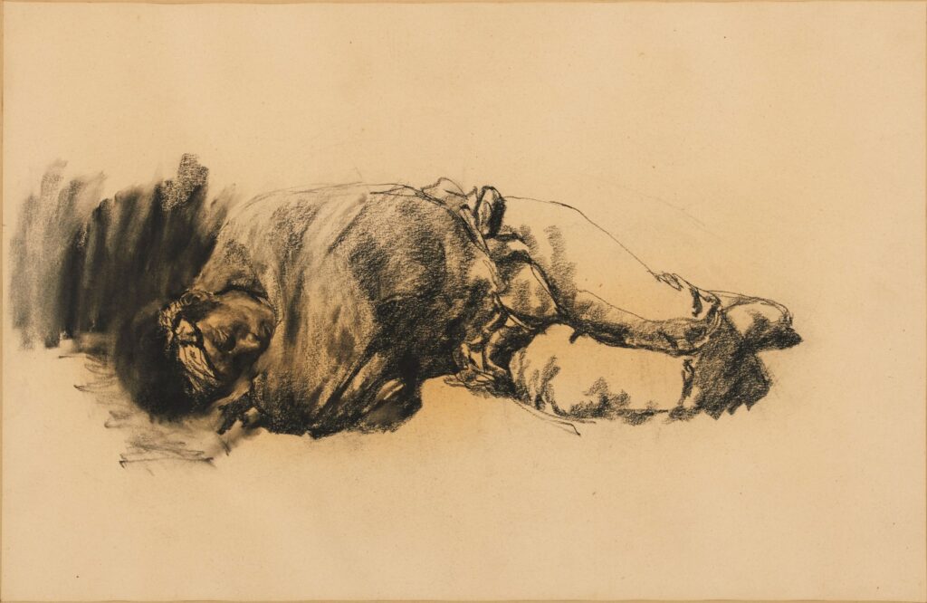 作品画像：地下道の眠り