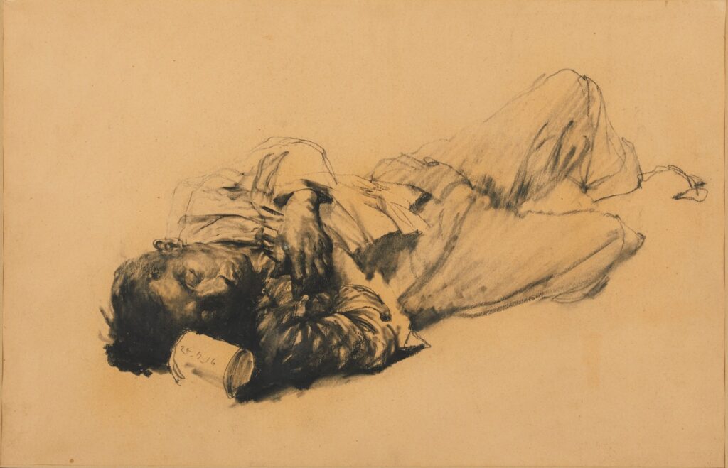 作品画像：地下道の眠り