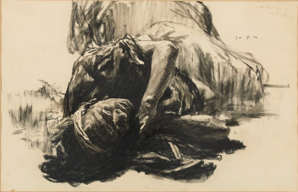 作品画像：地下道の眠り