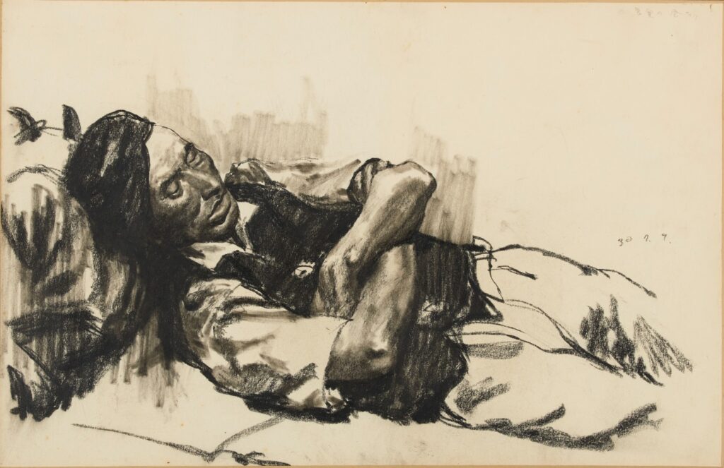 作品画像：地下道の眠り