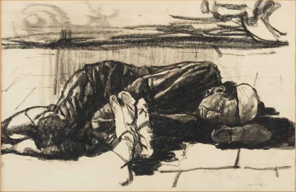 作品画像：地下道の眠り