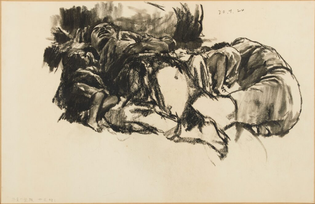 作品画像：地下道の眠り