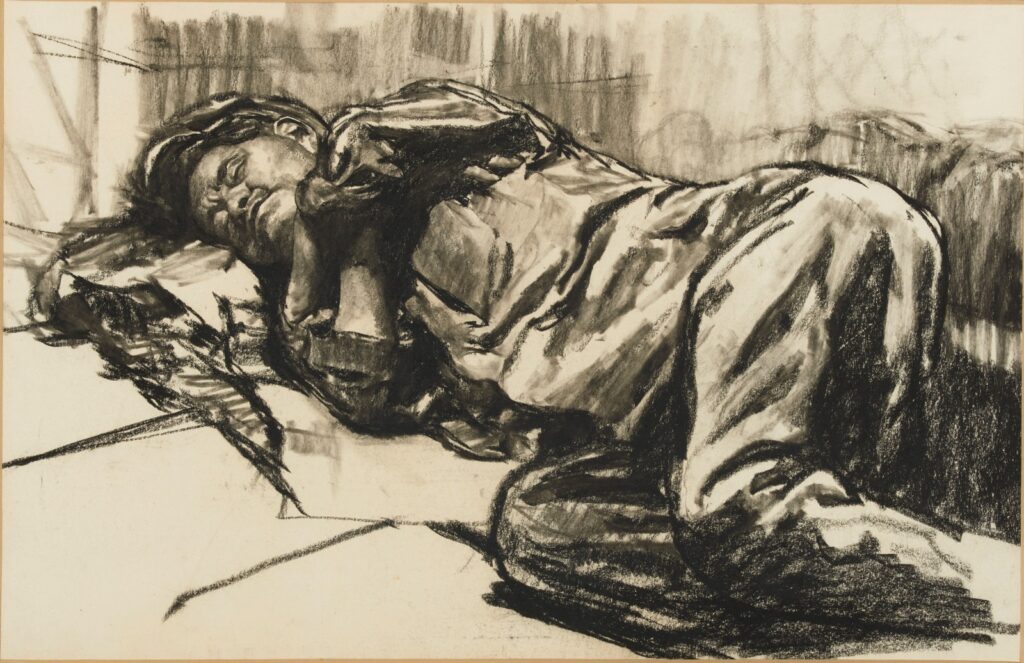 作品画像：地下道の眠り