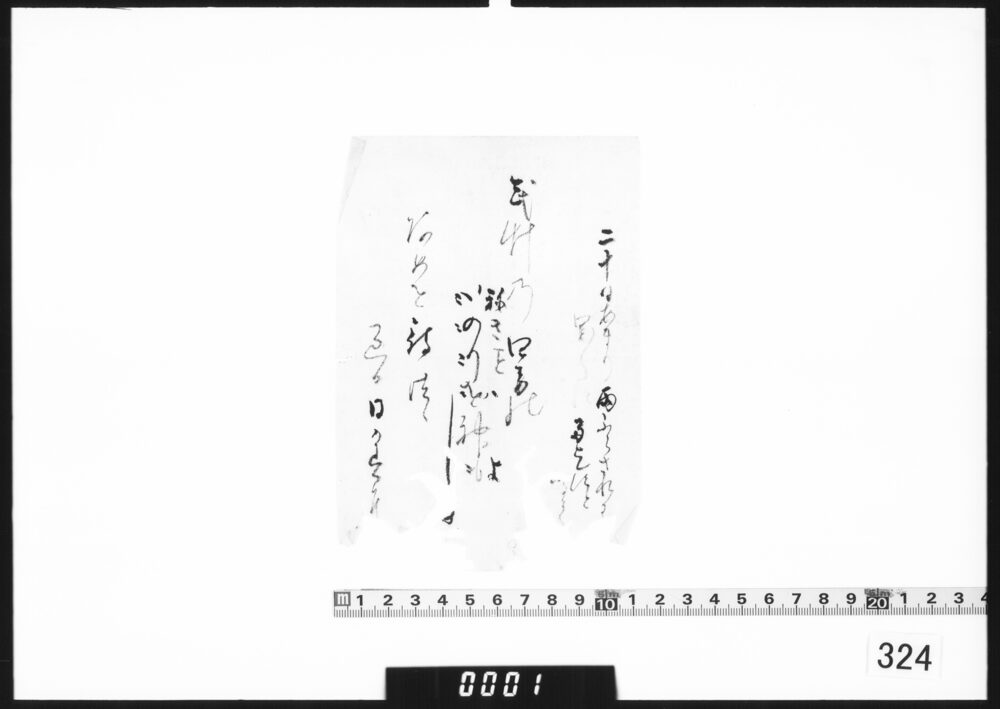 作品画像：和歌書付（二十日あまり雨ふらされば）