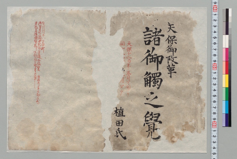 作品画像：天保御改革諸御触之覚