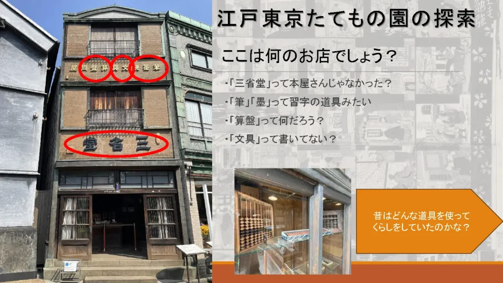 教室でひらくコレクション画像：江戸東京たてもの園の探索