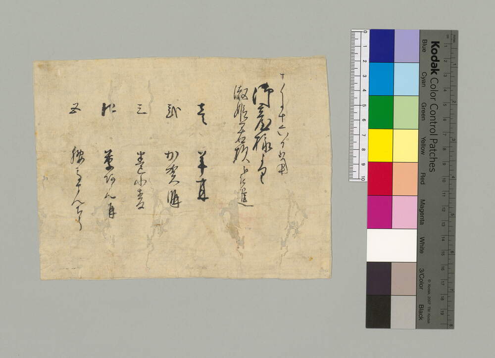 [御台様よリ淑姫君様江奉差上御請証文之事]