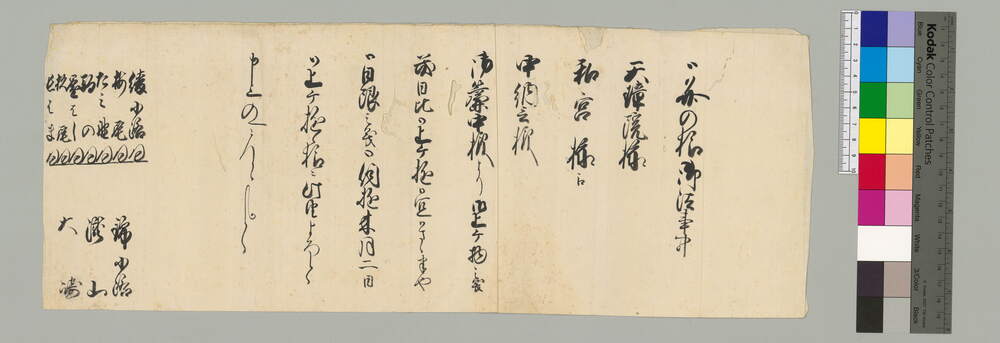 [御簾中様より天璋院様他へ御上ケ物之義に付書付]