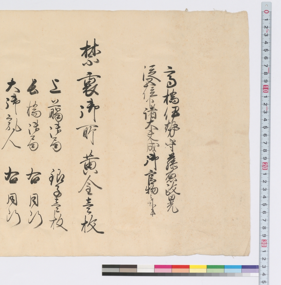 作品画像：高橋伊勢守藤原政晃従五位下諸大夫成御官物之事