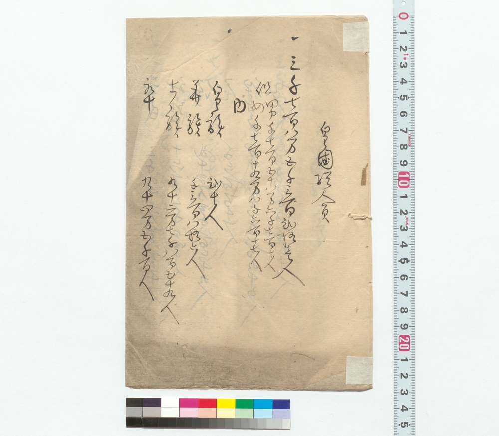 作品画像：皇国総人員・石高・札・諸宗寺院数書上