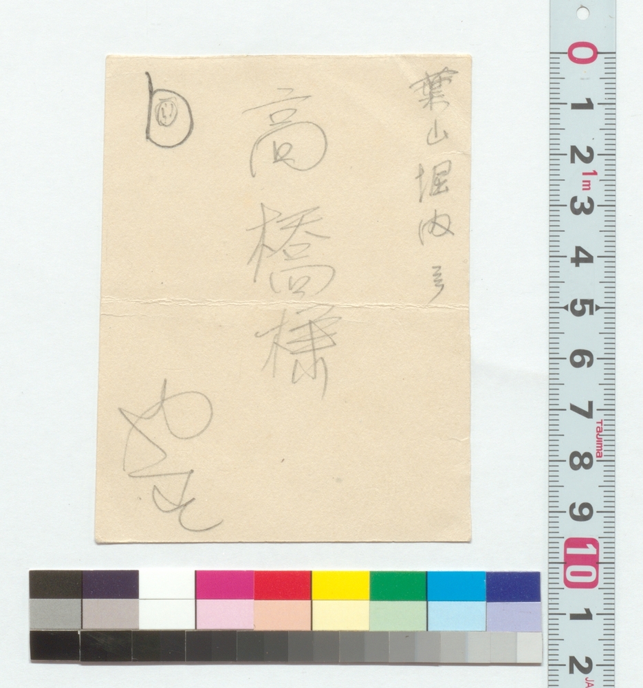 作品画像：高橋道太郎宛書簡（さく晩は）