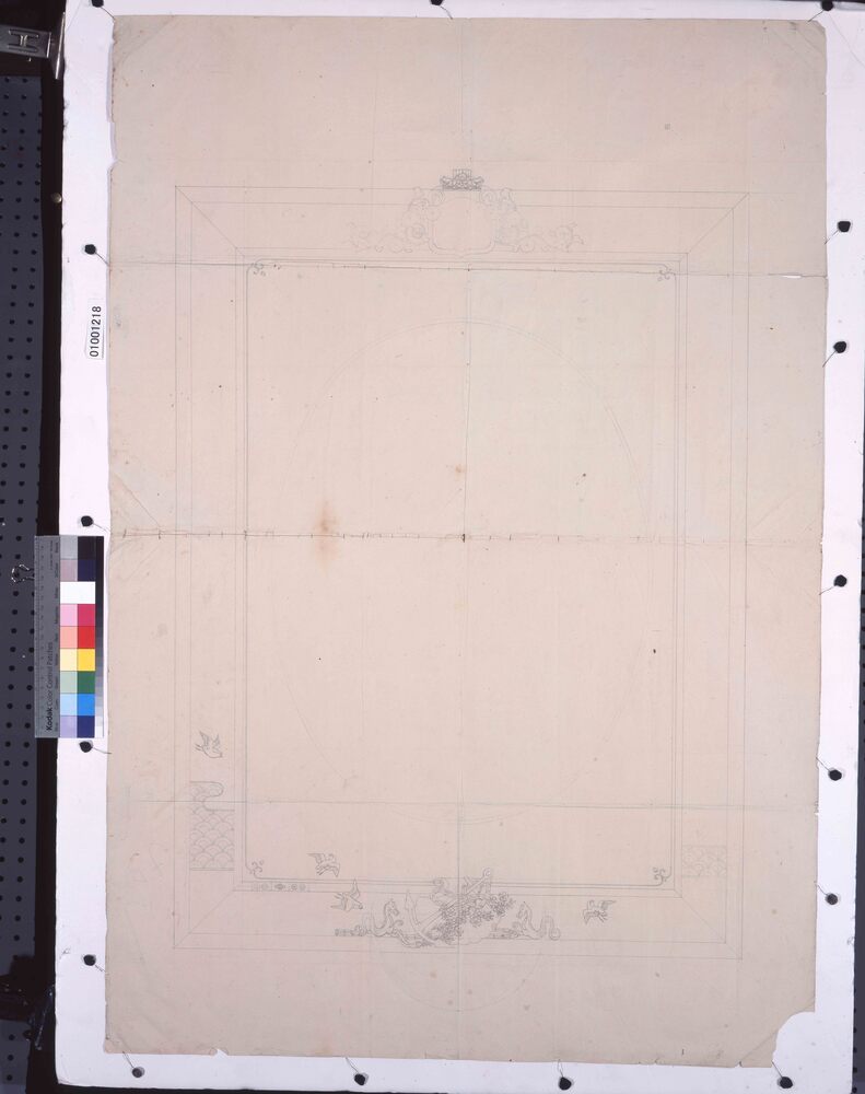 作品画像：「歴代海軍将校像」額装図案