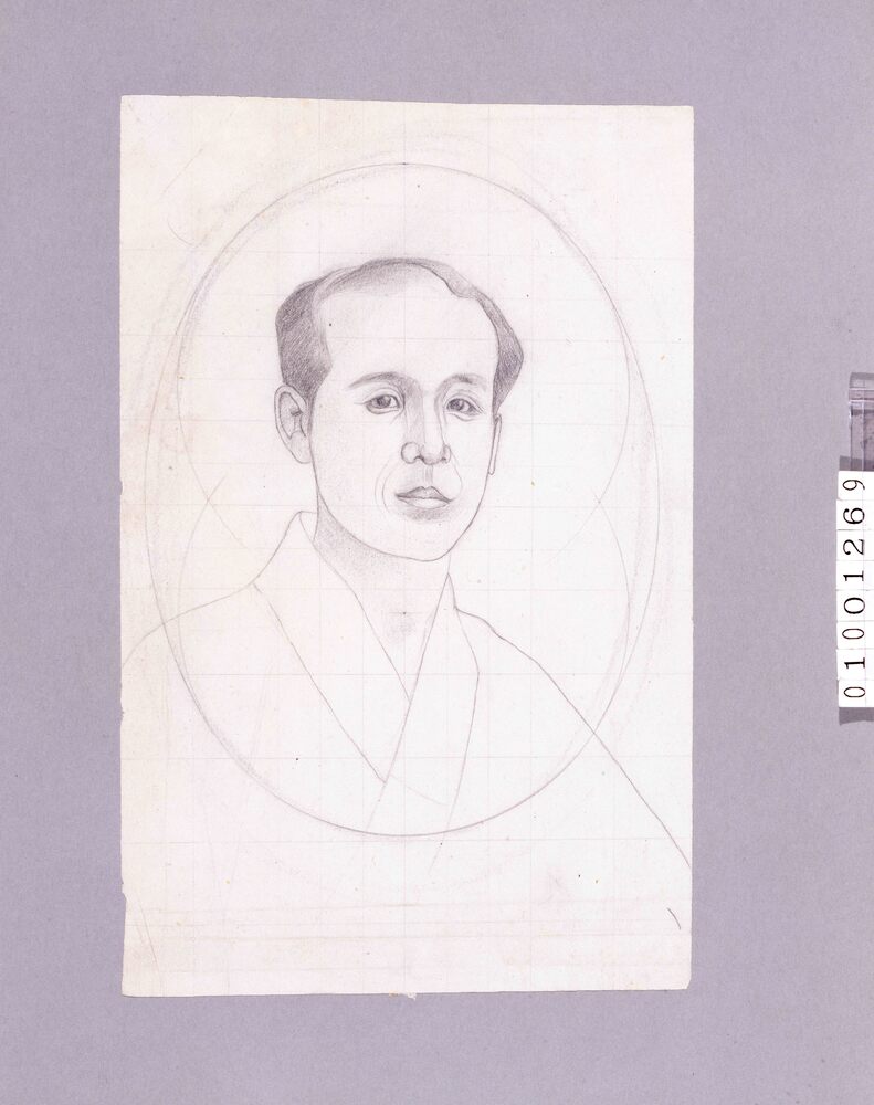 作品画像：下絵 男性肖像