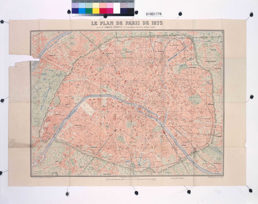 作品画像：パリ市街地図「LE PLAN DE PARIS DE 1873」