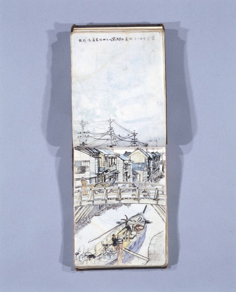 作品画像：スケッチ貼(深川区　植物等のスケッチ)