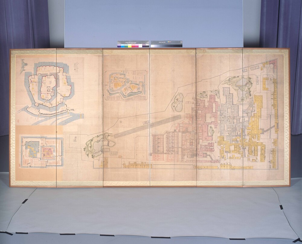 徳川家関係城館図屏風