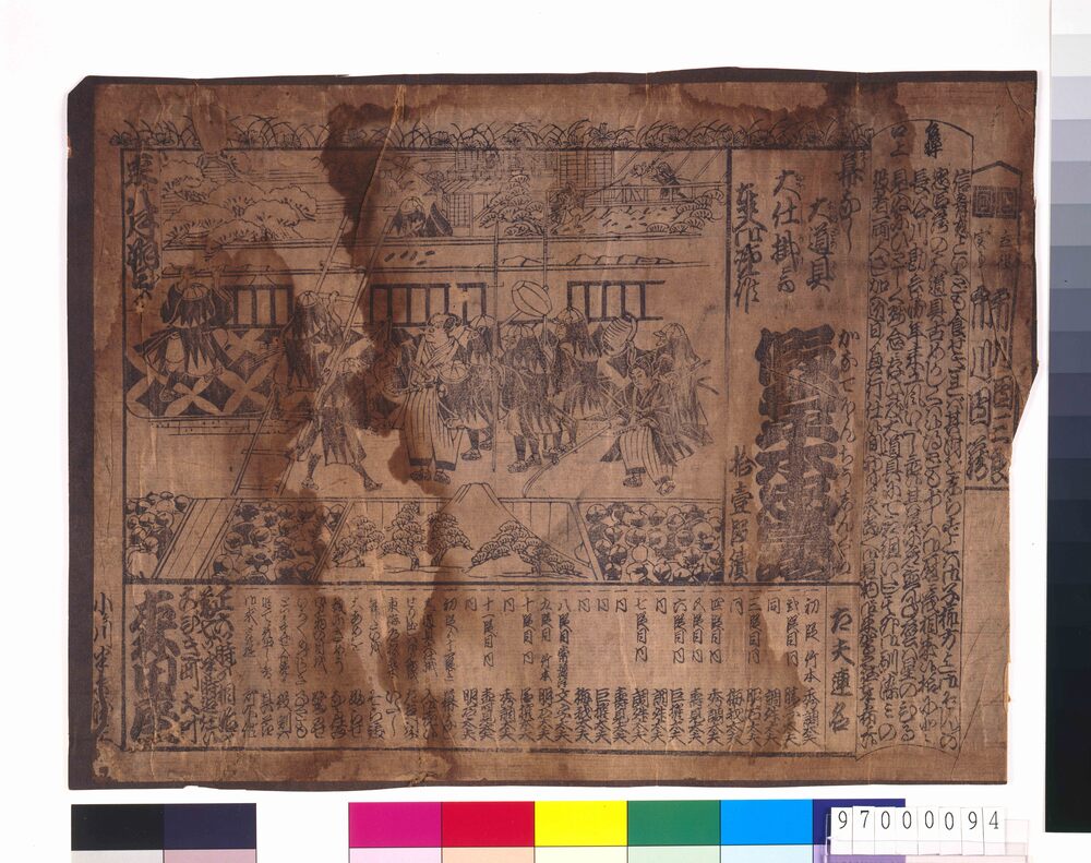 作品画像：森田座辻番付「仮名手本忠臣蔵」