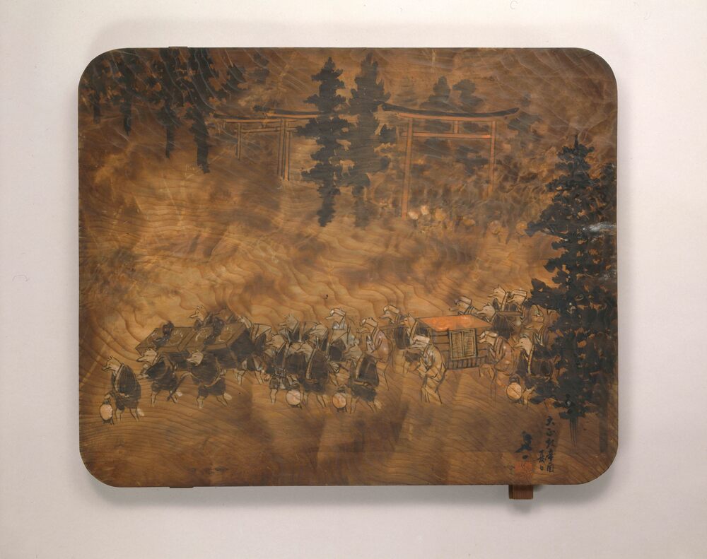 作品画像：奉納絵馬(狐の嫁入り)