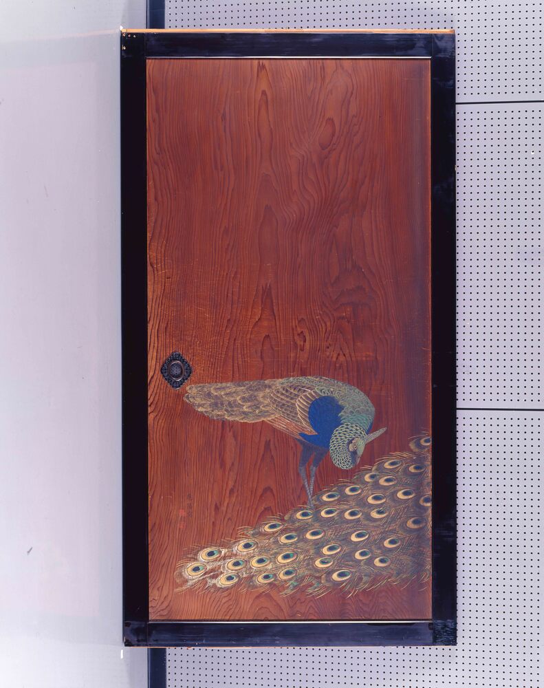 作品画像：孔雀図杉戸