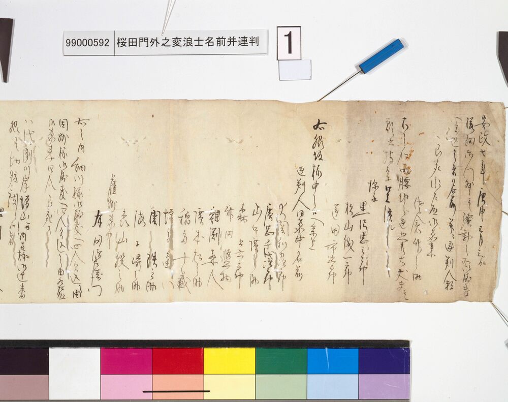 作品画像：桜田門外之変浪士名前并連判