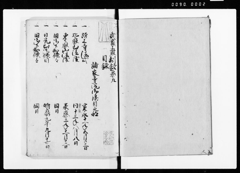 作品画像：武家厳制録