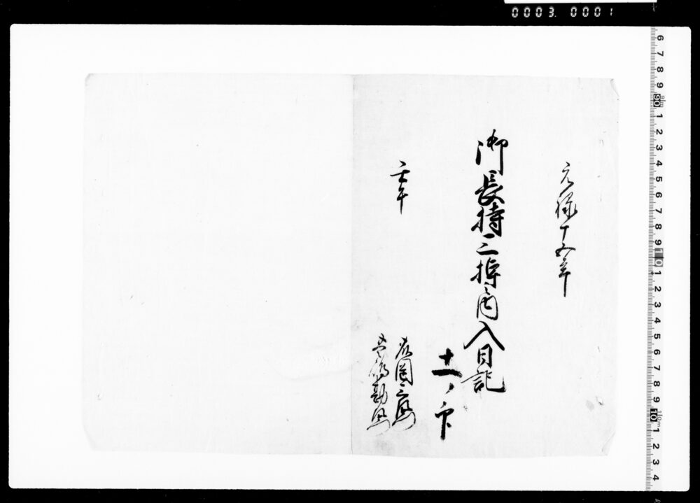 作品画像：御長持三棹之内入日記 表紙