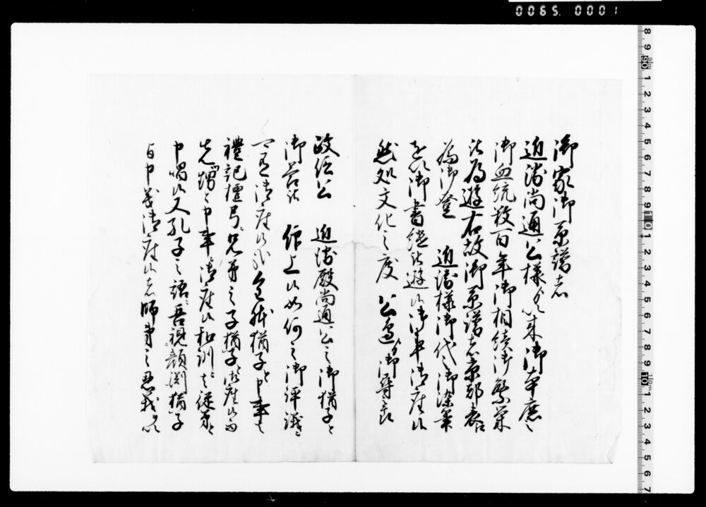 作品画像：御家御系譜伺書