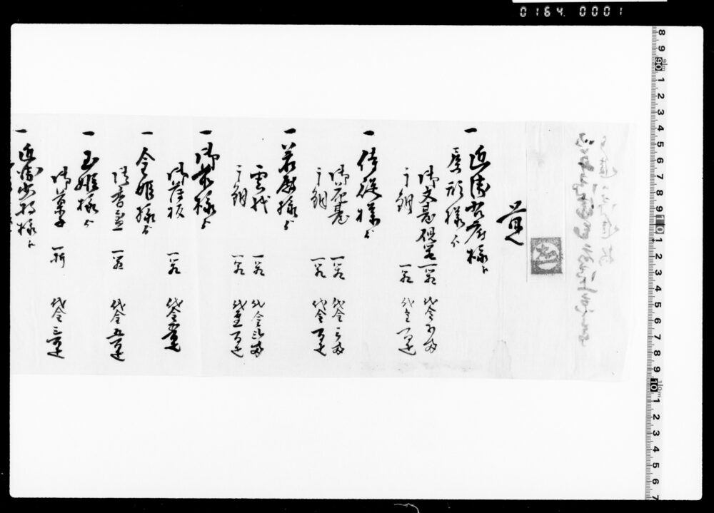 作品画像：昨年御家老衆御上京之節被進候御進物