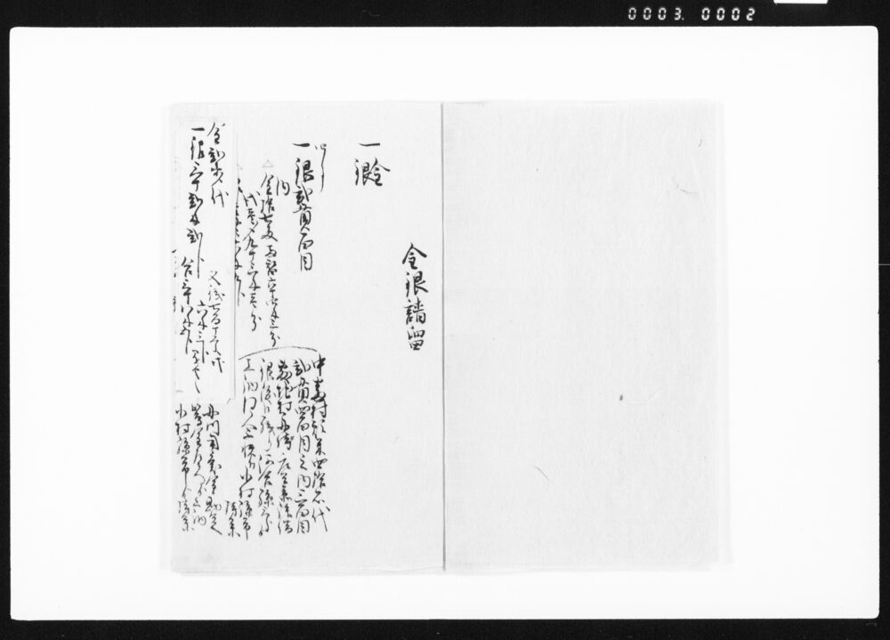 作品画像：金銀請払留帳