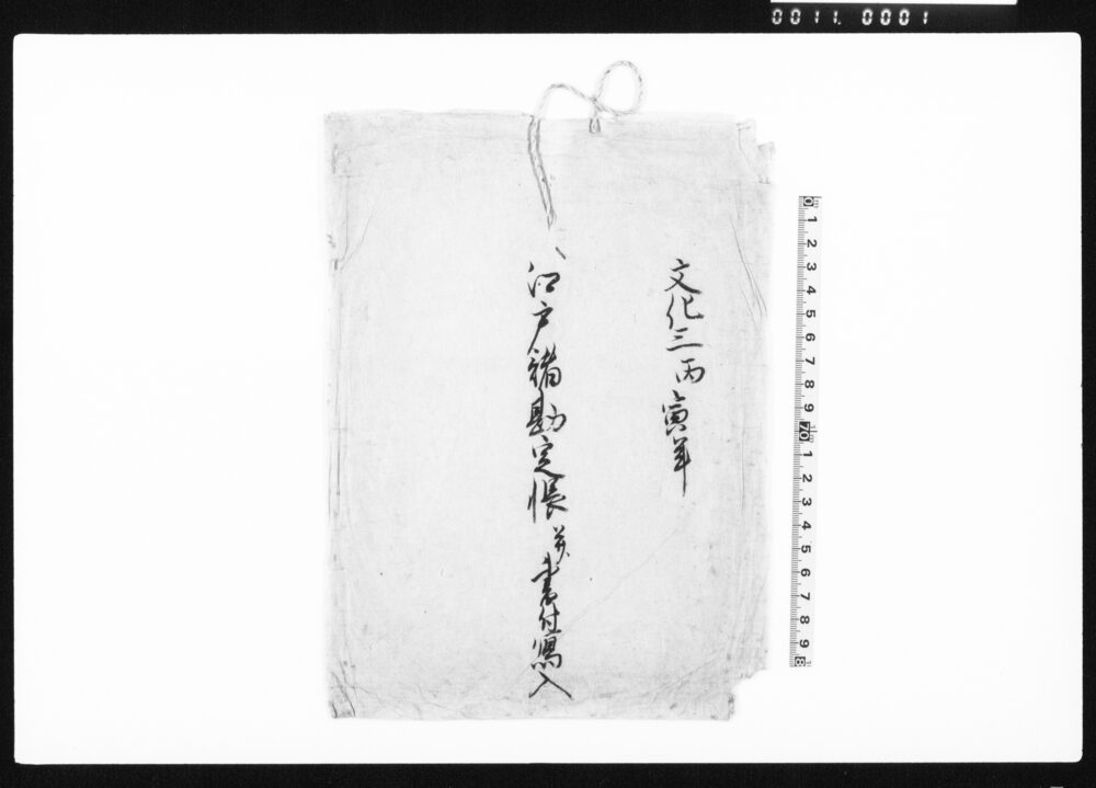 作品画像：享和二戌年享和三亥年江戸表御買方御米方御作事方月々御払辻留帳