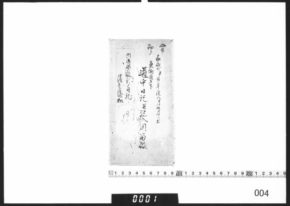 袋「東街道上下道中日記并諸入用留帳」