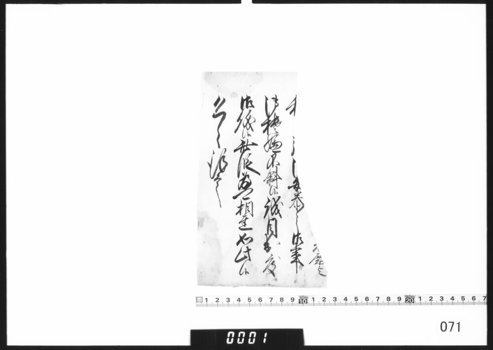 奉書断簡(此段相達すべく)