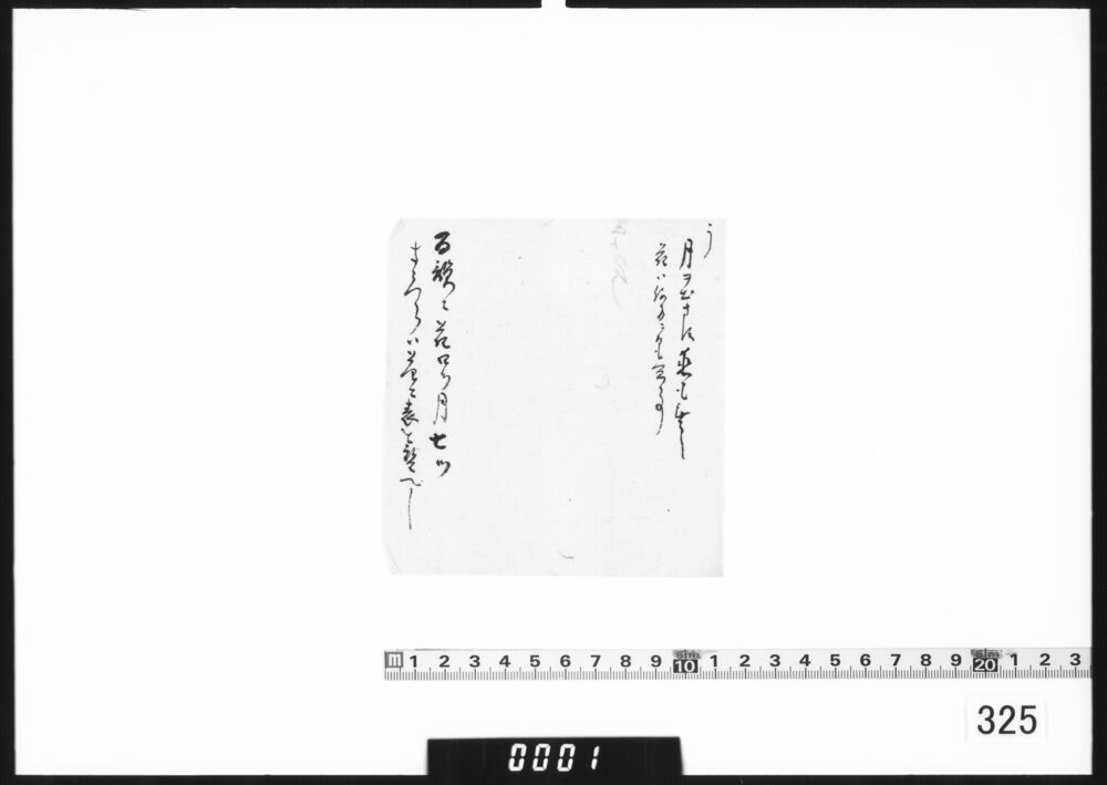 断簡「月ヲ出さす盛も無し」