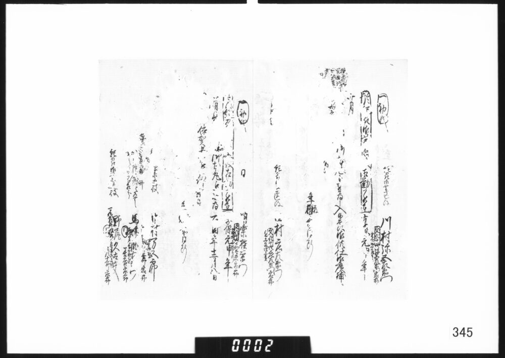 作品画像：文書下書(紀州御口之者川村新六)