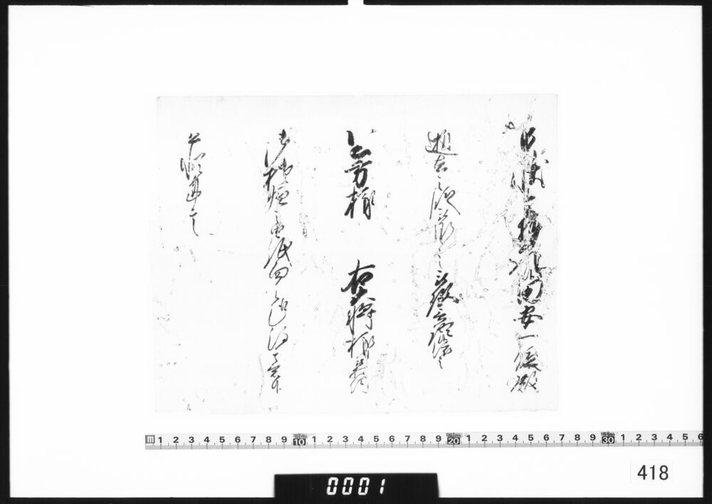 奉書断簡(田安一位殿逝去につき)