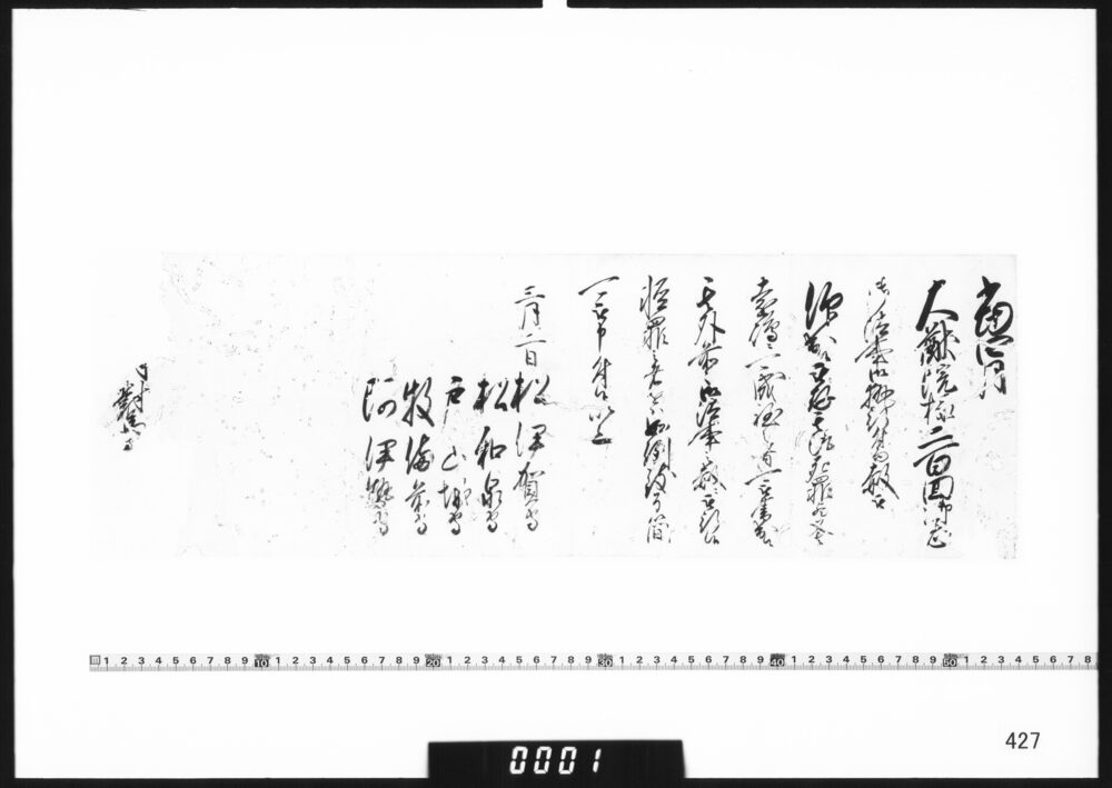 老中連署奉書断簡(大猷院様ニ百回忌恩赦につき)