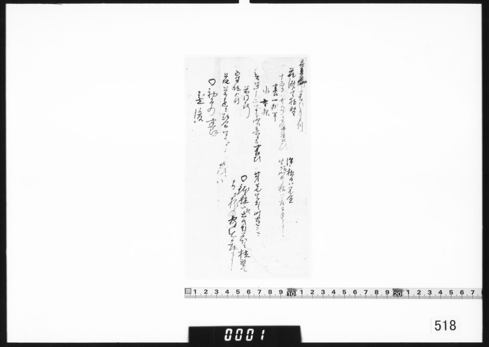 文書断片(花菖蒲の栽培)