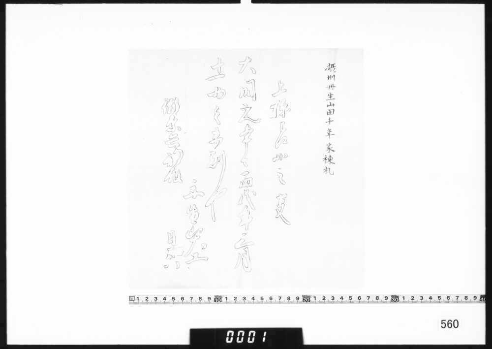 摂州丹生山田千年家棟札写