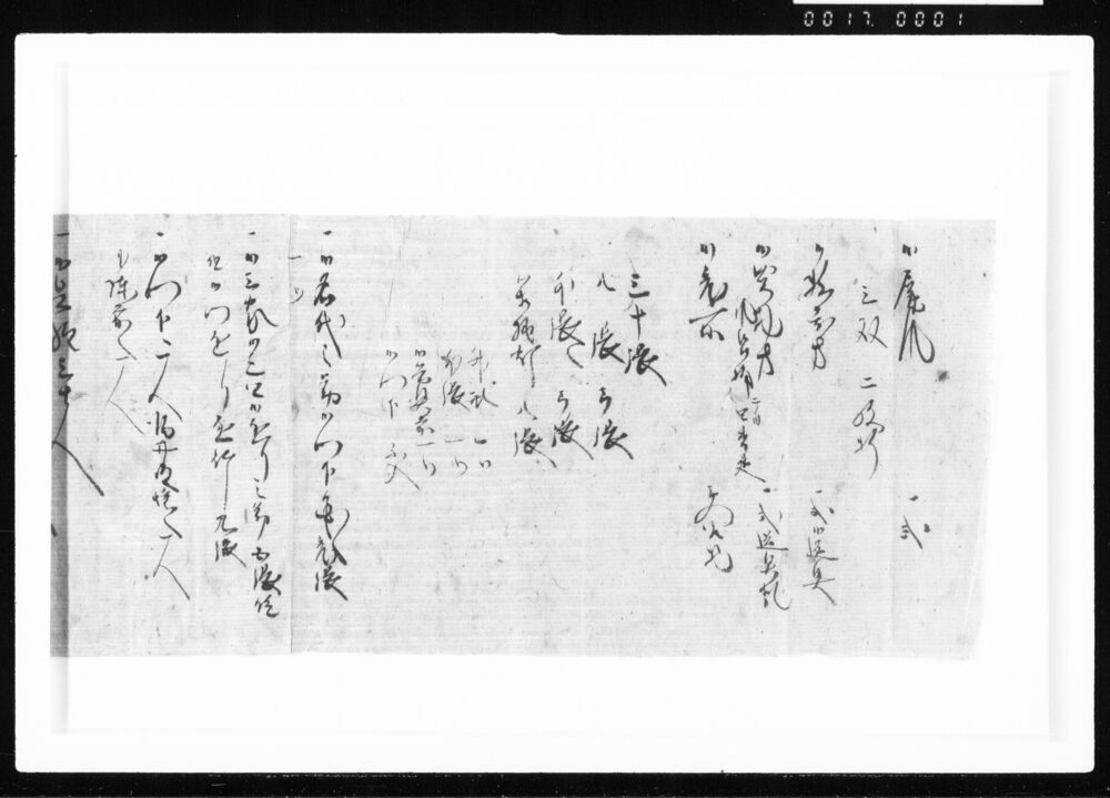 御屏風他(大名御門通行ニ付人数割) 江戸幕府御徒組相原家文書