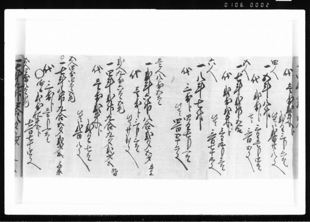 子二月分代渡し左之通り也 江戸幕府御徒組相原家文書