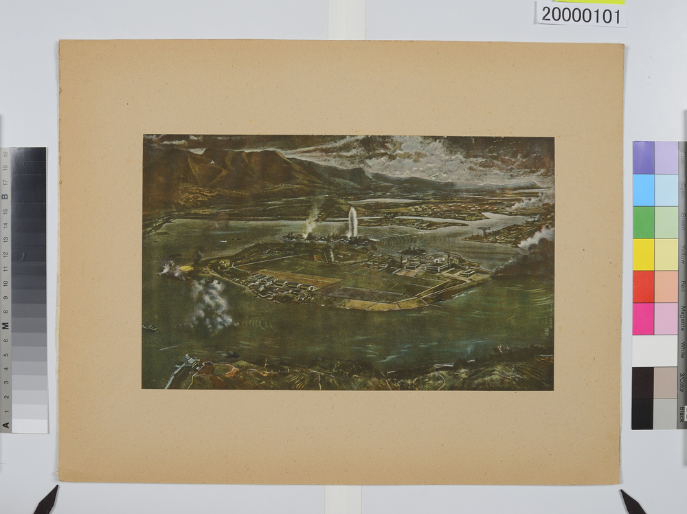 作品画像：大東亜戦争海軍美術　十二月八日の真珠湾