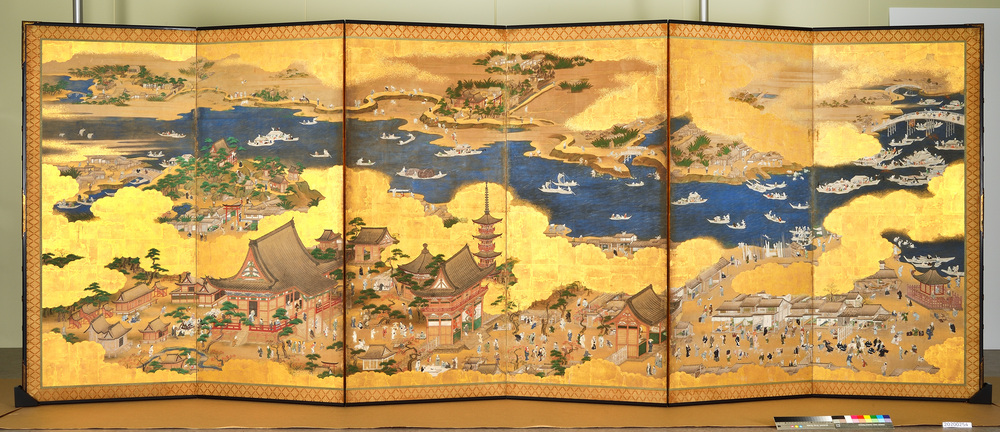 上野浅草図屏風