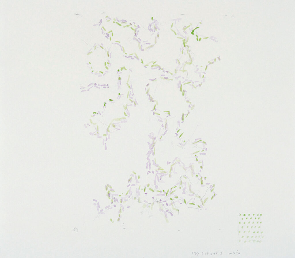 作品画像：《柔かに、還元 Ⅱ》のための作業譜断片（C-5）