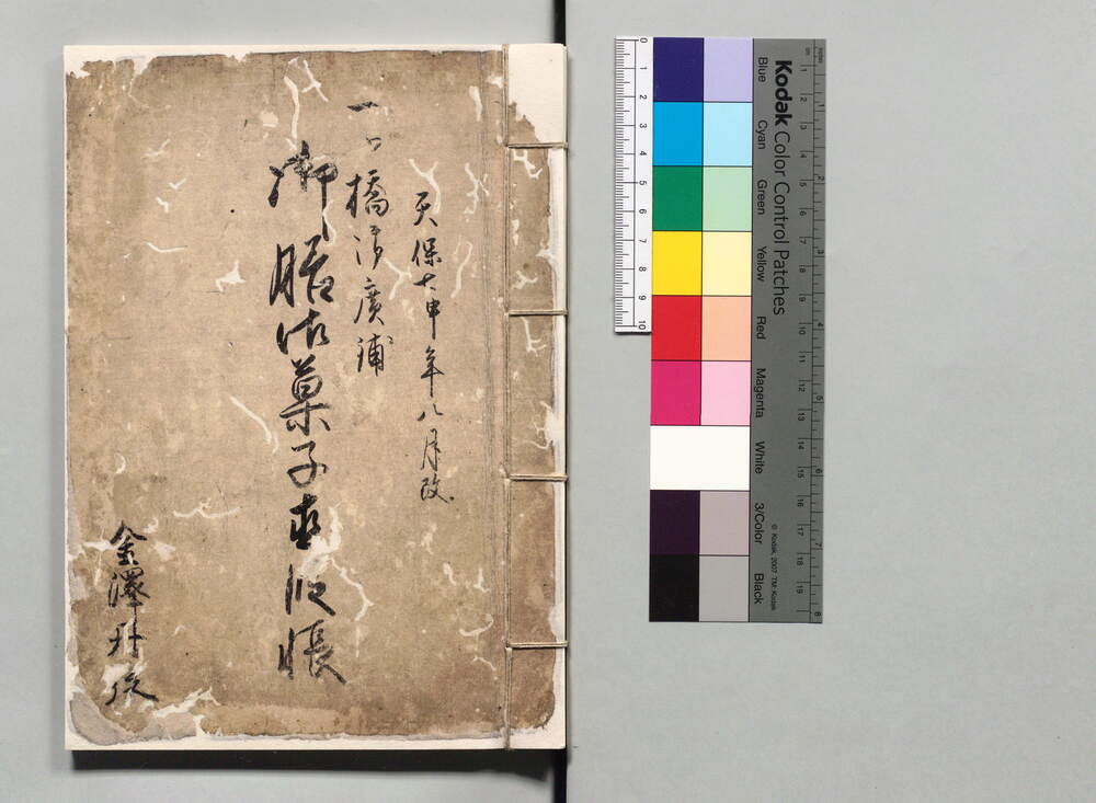 作品画像：一ツ橋御廣鋪御膳御菓子直段帳