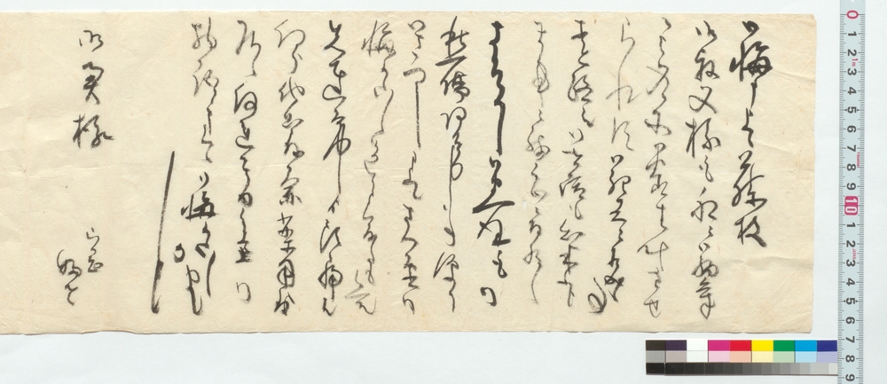 作品画像：御奥様宛書簡