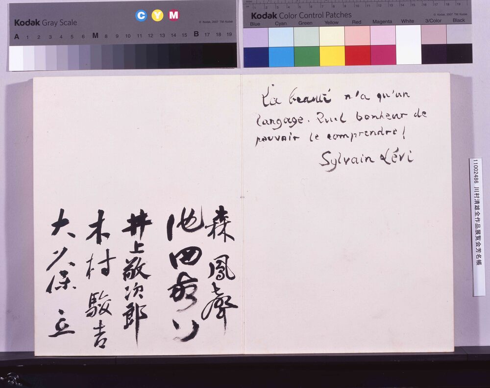 作品画像：川村清雄全作品展覧会芳名帳