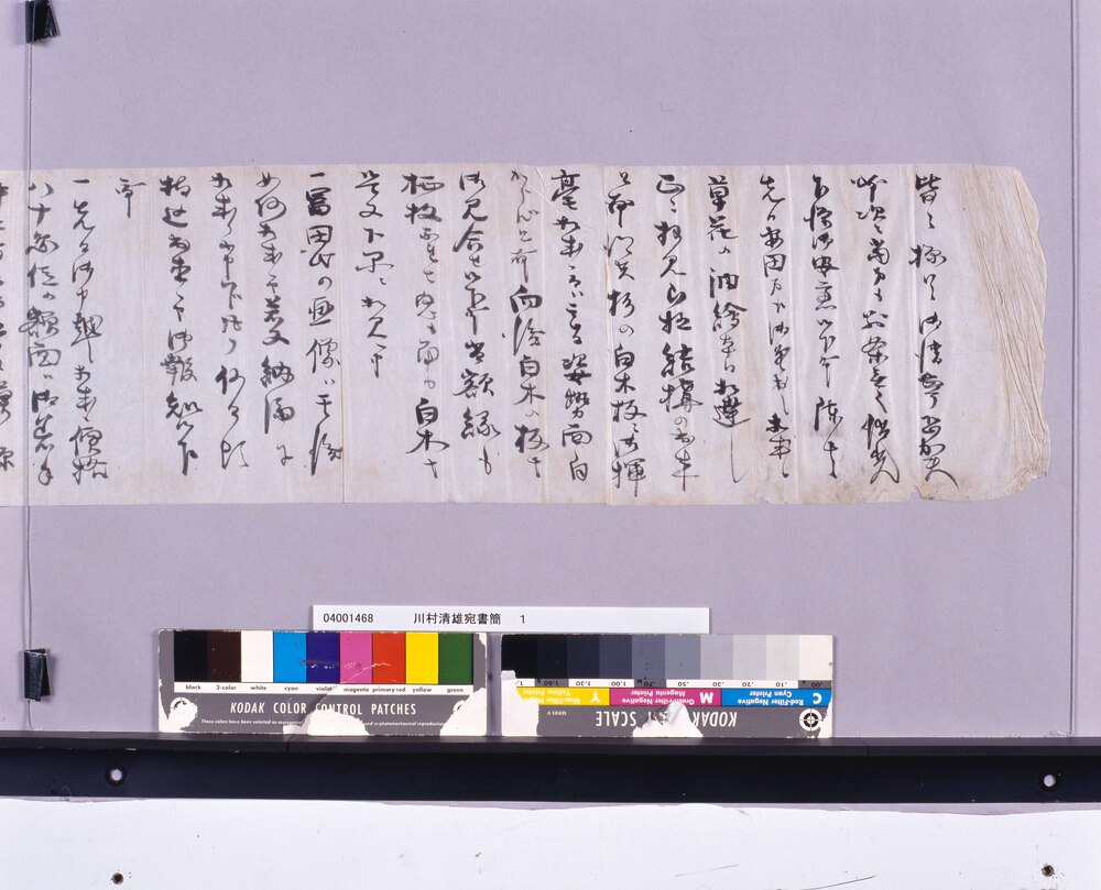 川村清雄宛書簡(富田氏の画像他進捗状況につき問い合せ)